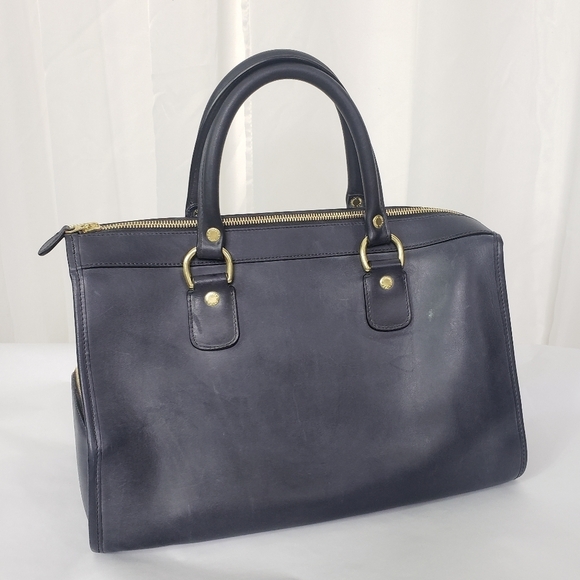 Ghurka Rover No. 66 handbag blue Navy Leather - Picture 6 of 13